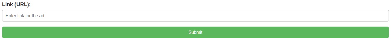 Input Banner URL and Submit