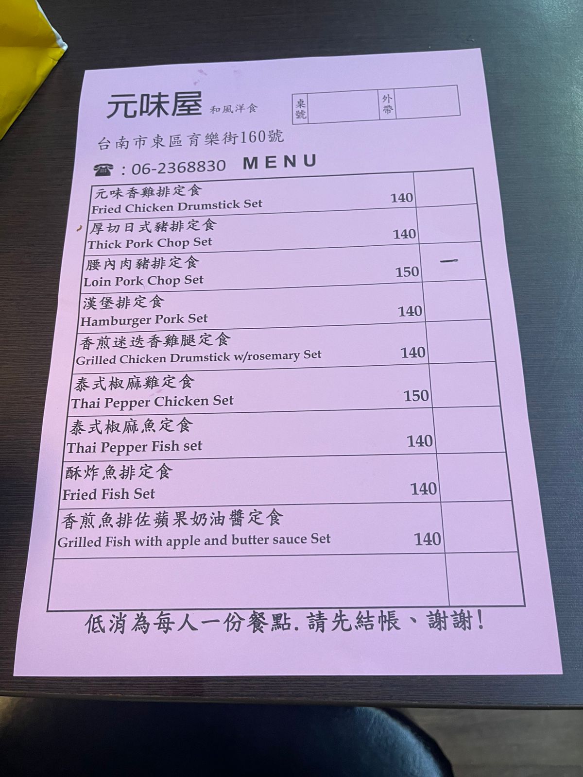 Menu Image