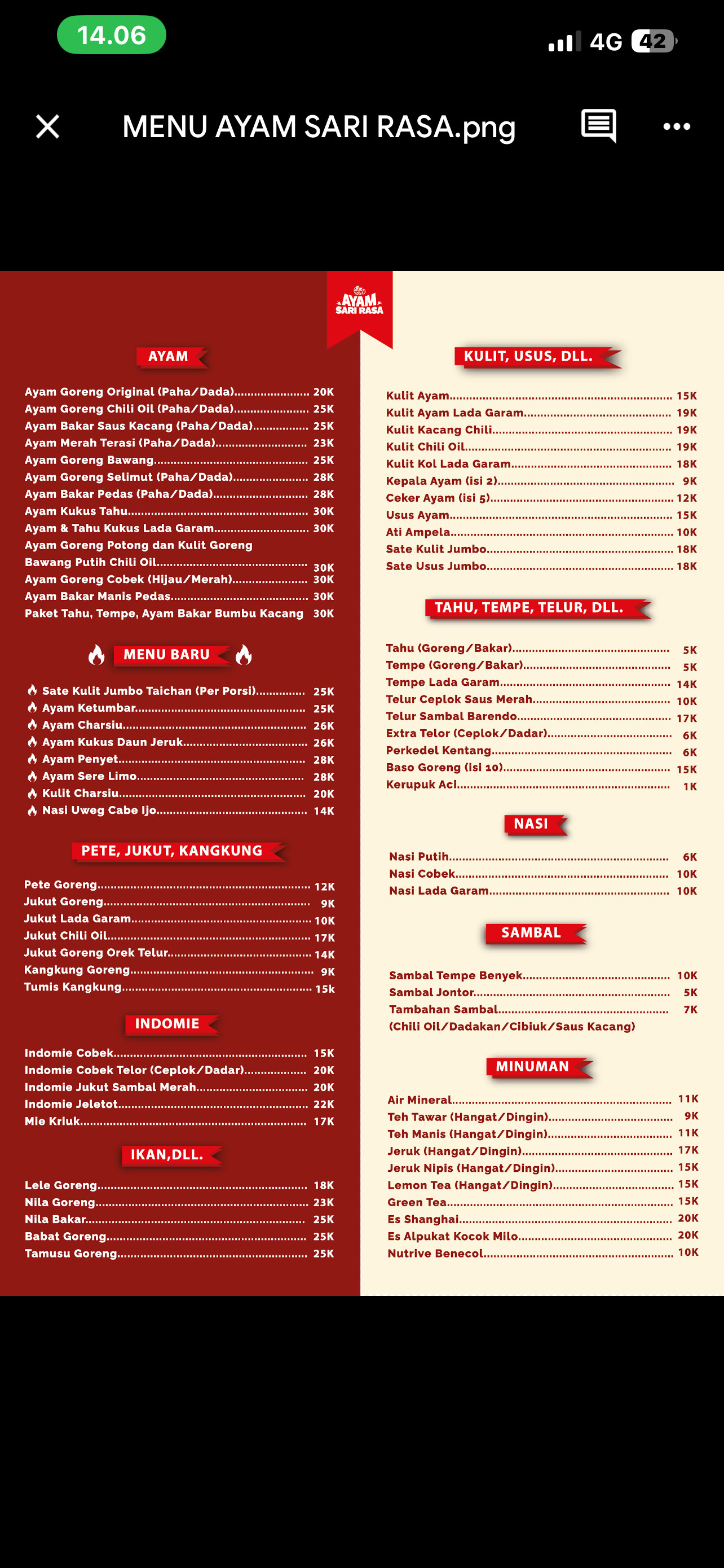 Menu Image